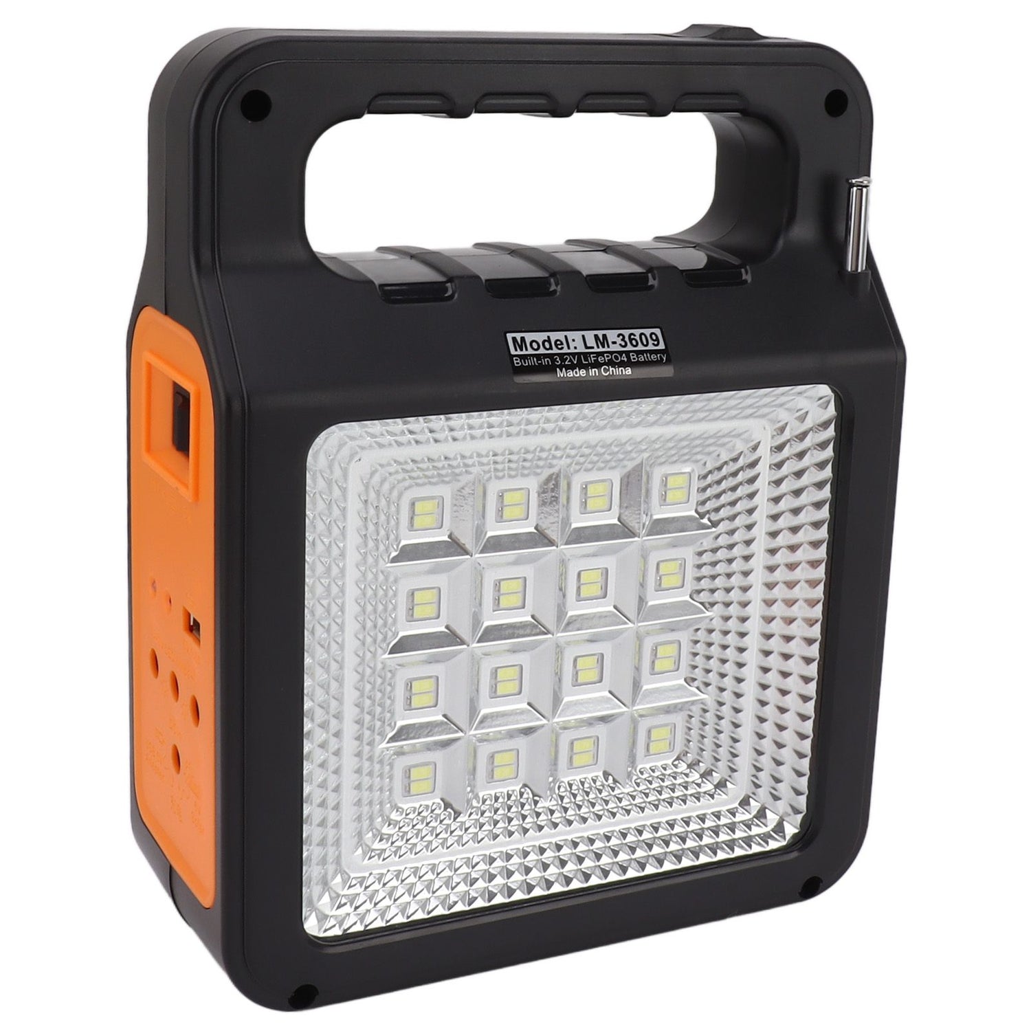 6000mAh Solar Emergency Lighting & Power Kit – Radio, MP3, 3 Bulbs & USB Charging