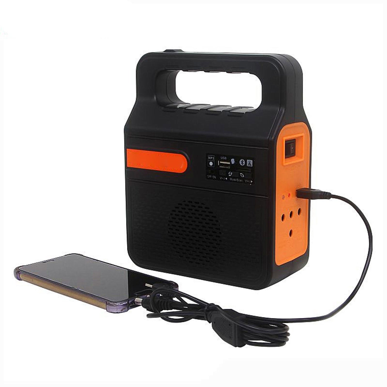 6000mAh Solar Emergency Lighting & Power Kit – Radio, MP3, 3 Bulbs & USB Charging