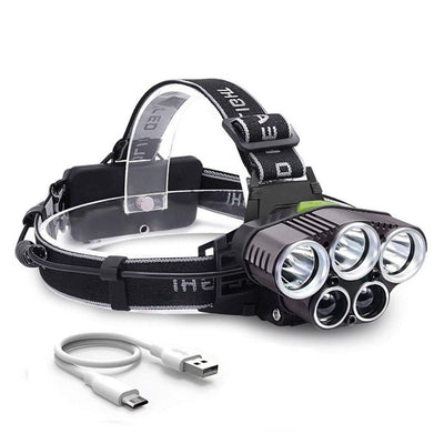 Rechargeable LED Headlamp with 6 Lighting Modes