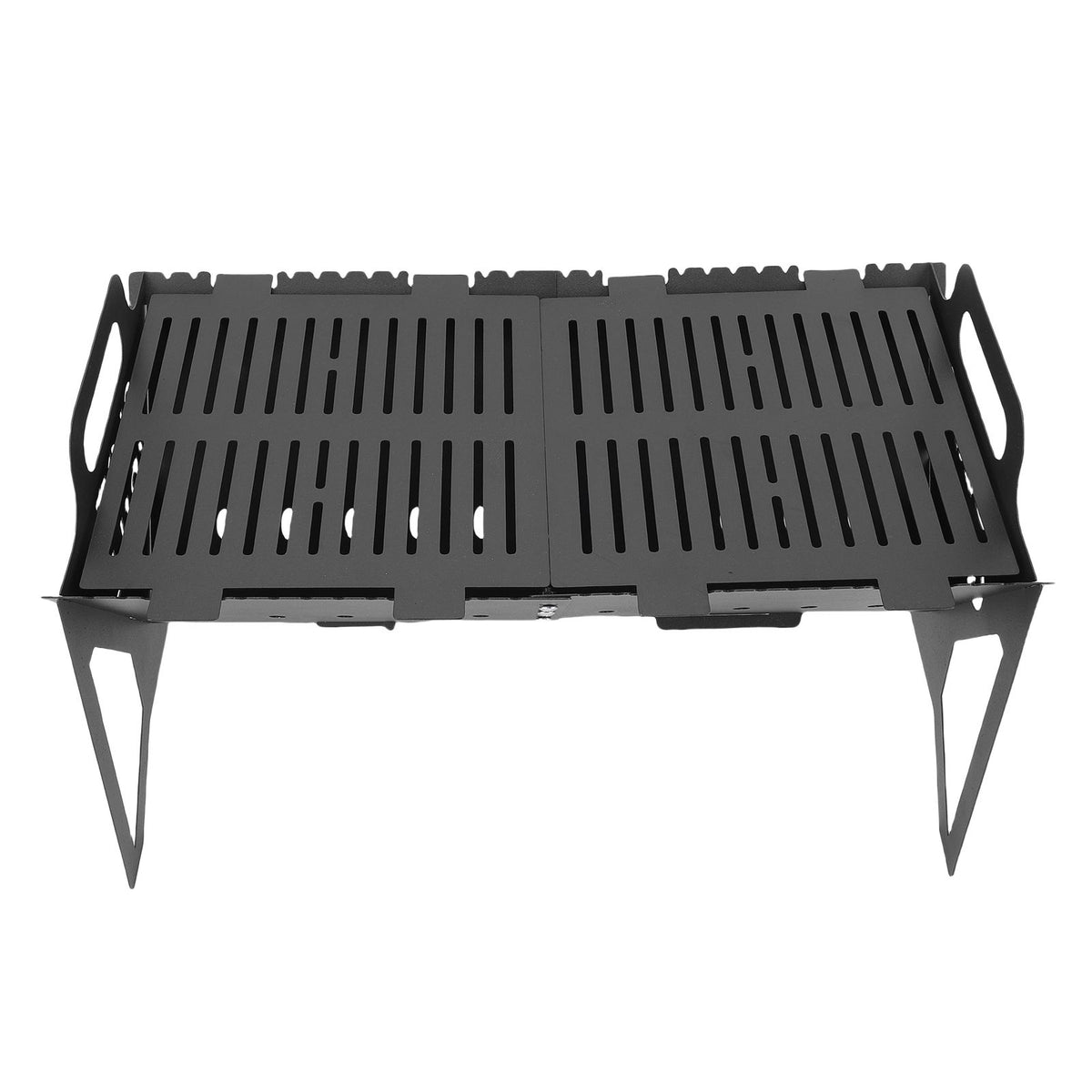 Slot Grill Folding Charcoal BBQ, Steel, Detachable