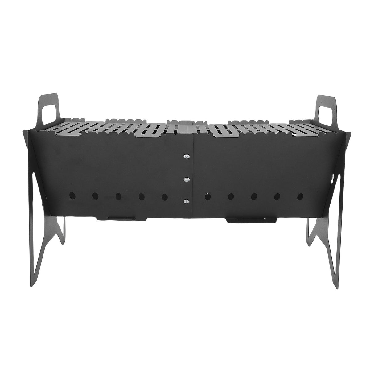 Slot Grill Folding Charcoal BBQ, Steel, Detachable