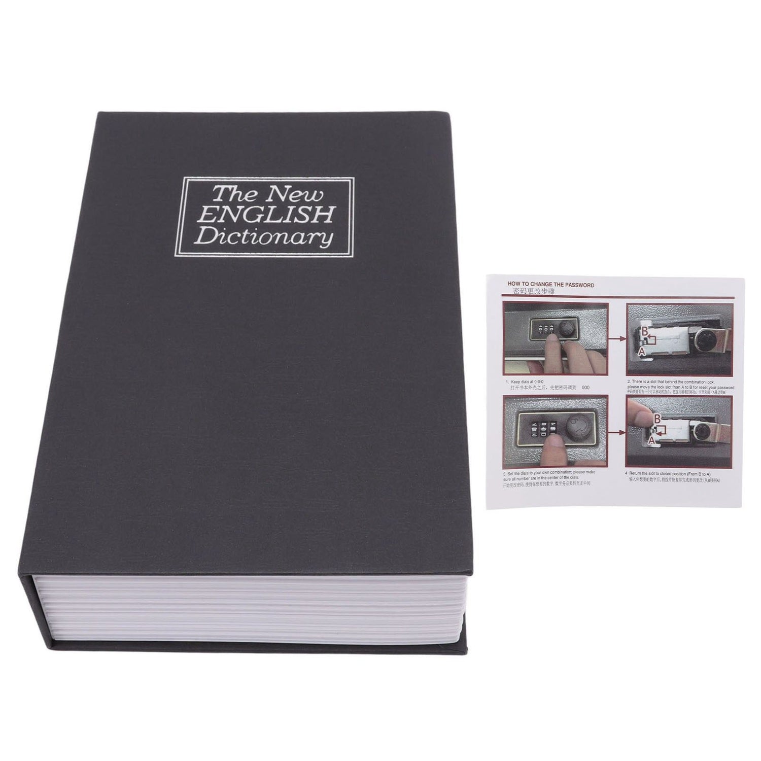 Dictionary Book Safe with Deposit Slot – Discreet Storage for Cash & Valuables