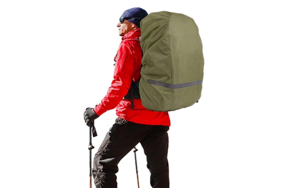 High-Visibility Backpack Rain Cover with Reflective Strip Water-Resistant - S