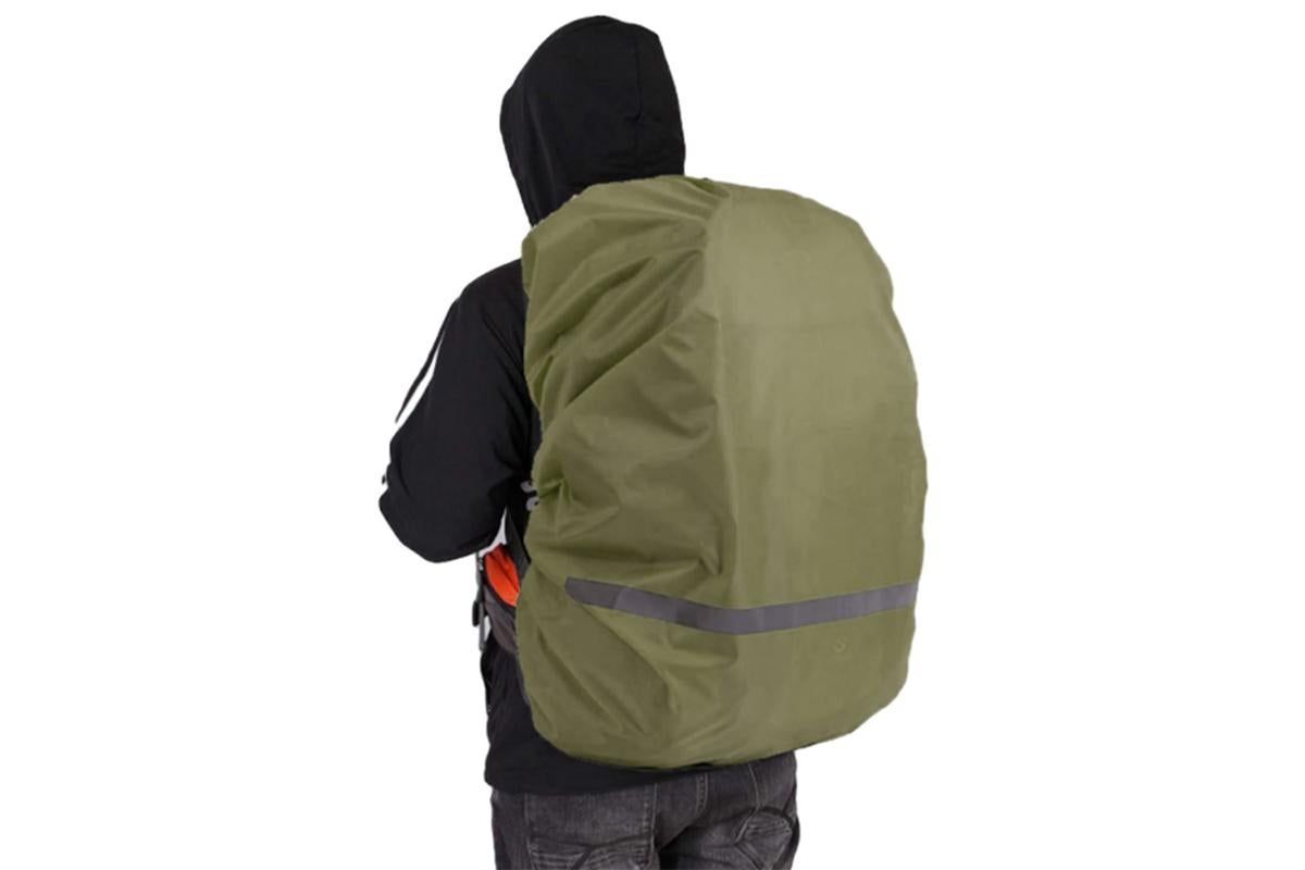 High-Visibility Backpack Rain Cover with Reflective Strip Water-Resistant - XL