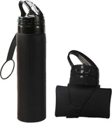 Collapsible Travel Water Bottle, BPA-Free, Black