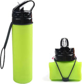 Collapsible Travel Water Bottle, BPA-Free, Green