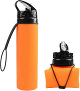 Collapsible Travel Water Bottle, BPA-Free, Orange