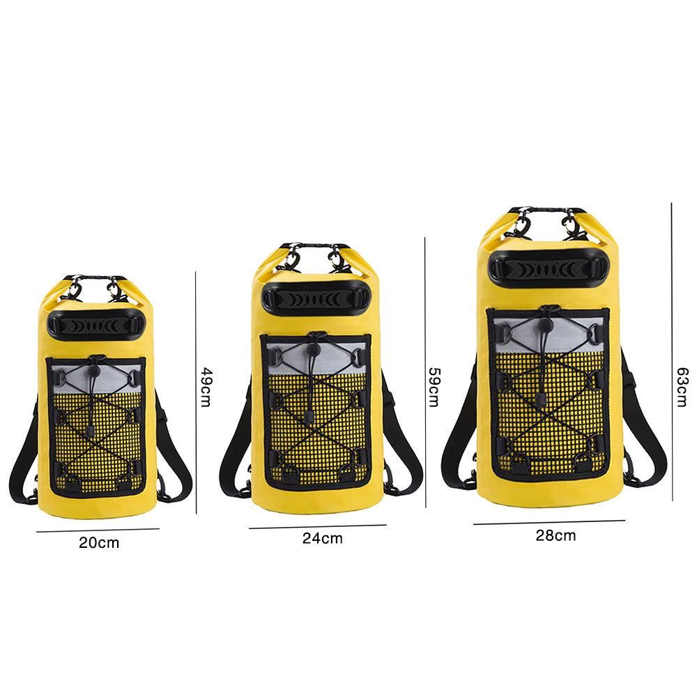 Roll-Top Backpack Dry Bag with Handle, M, Yellow