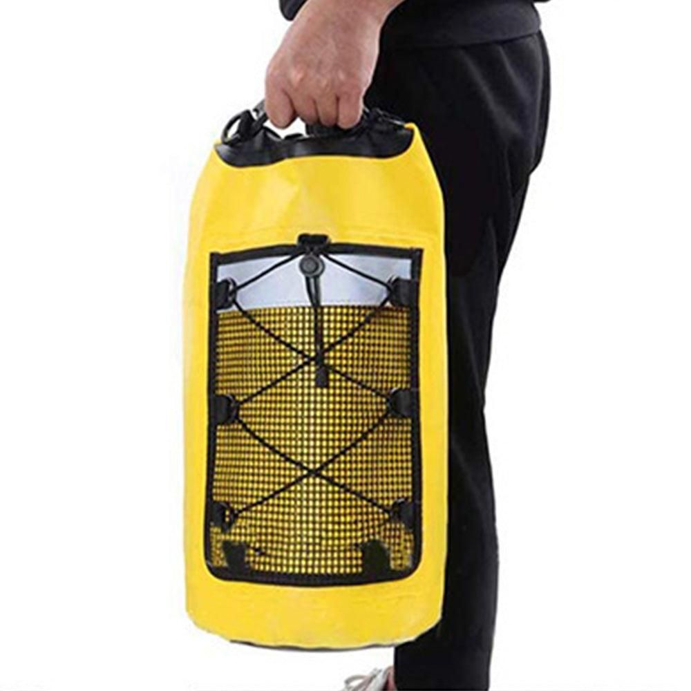 Roll-Top Backpack Dry Bag with Handle, M, Yellow