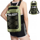 Roll-Top Backpack Dry Bag with Handle, L, Green