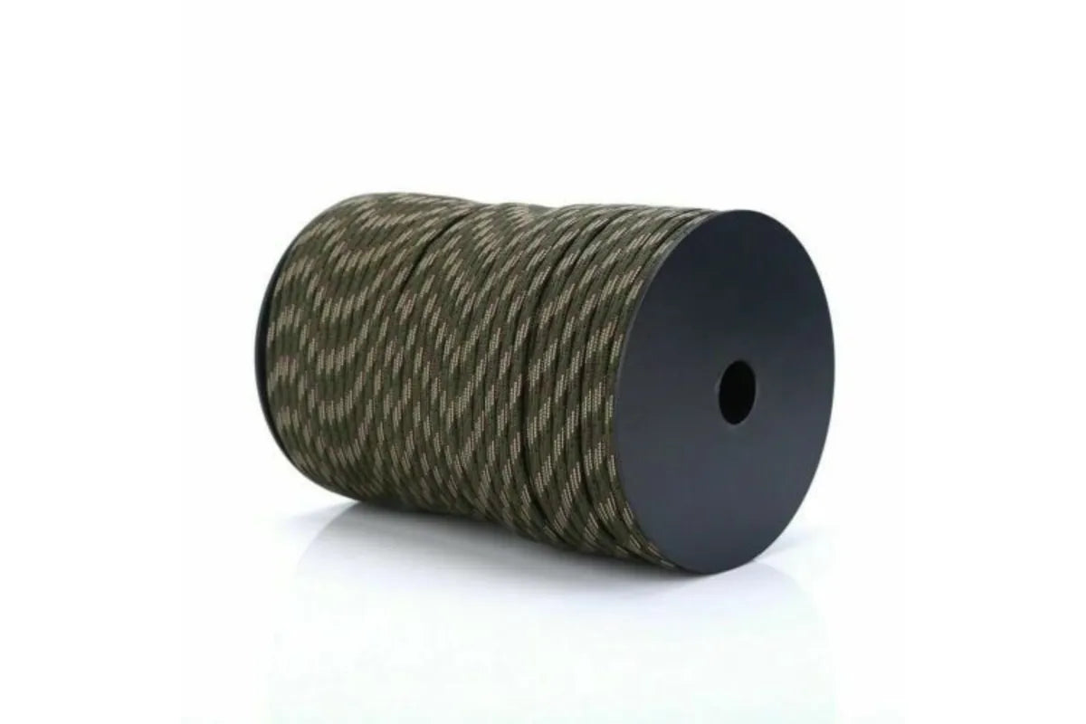 100m 550 Type III Paracord Rope - Forest Camouflage