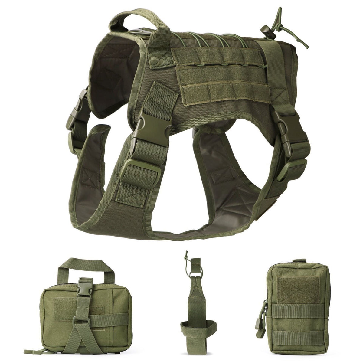Tactical Dog Vest, 1000D Nylon, CP Camouflage M