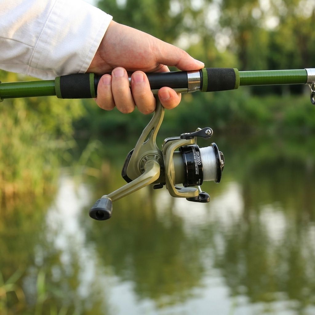 Lure Fishing Rod & Reel Set, 1.8m, Black