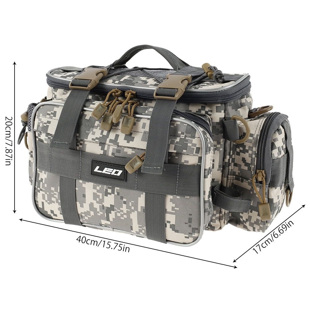 Fishing Tackle Backpack with Bait Box Storage