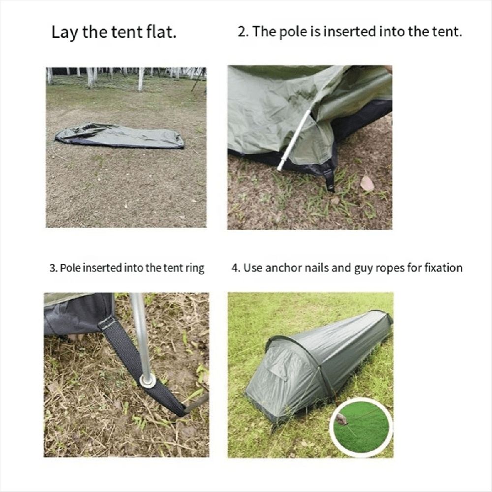 Single-Person Ultralight Backpacking Tent, Yellow