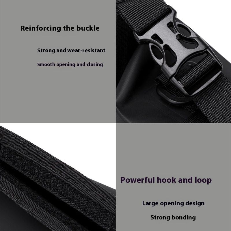 Waterproof Motorcycle Saddle Bag, 8L, Black