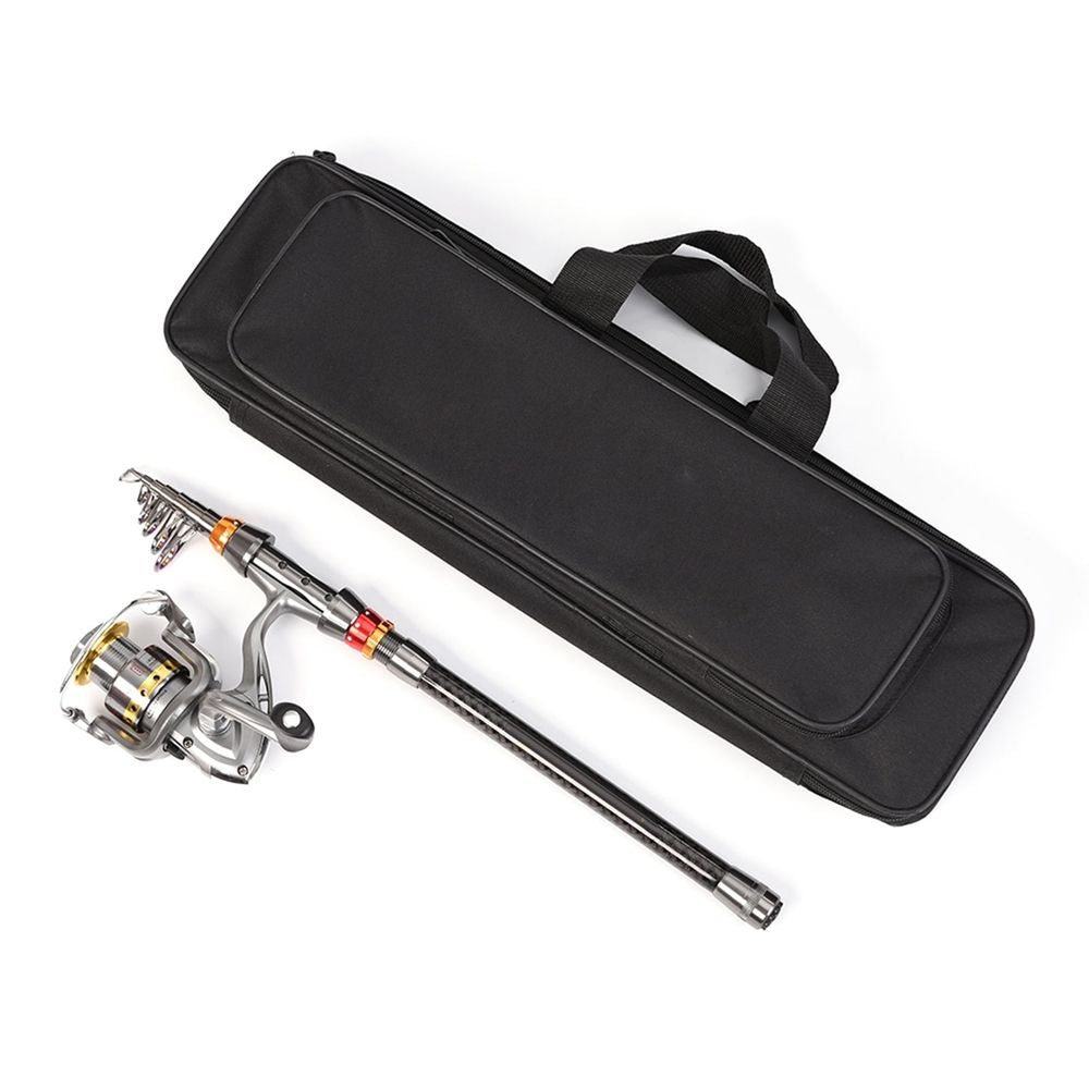 Telescopic Carbon Fishing Rod & Reel Combo Full Kit