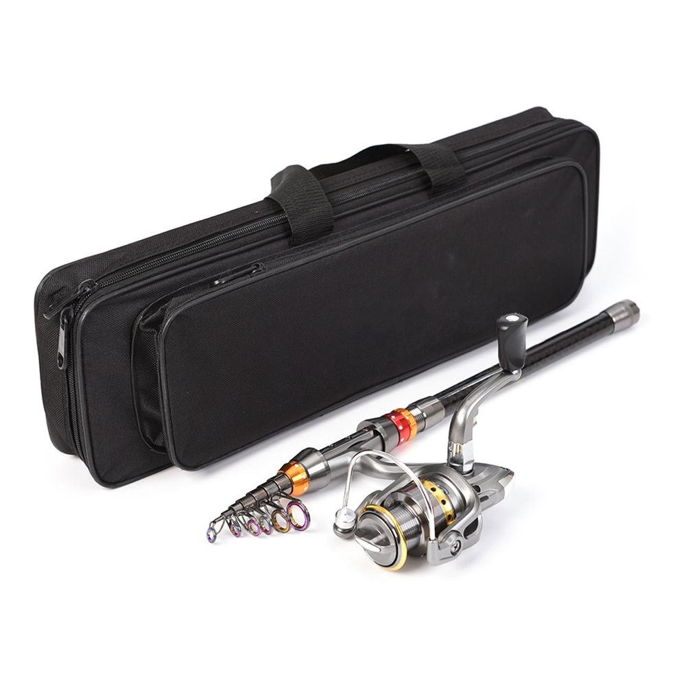 Telescopic Carbon Fishing Rod & Reel Combo Full Kit