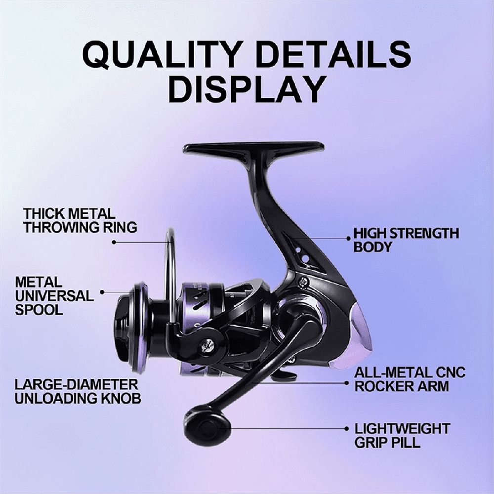 Ultralight Spinning Reel PW500, 5.2:1