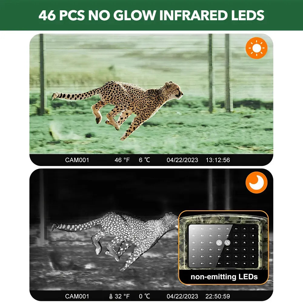 60MP 4K Trail Camera with WiFi & Night Vision
