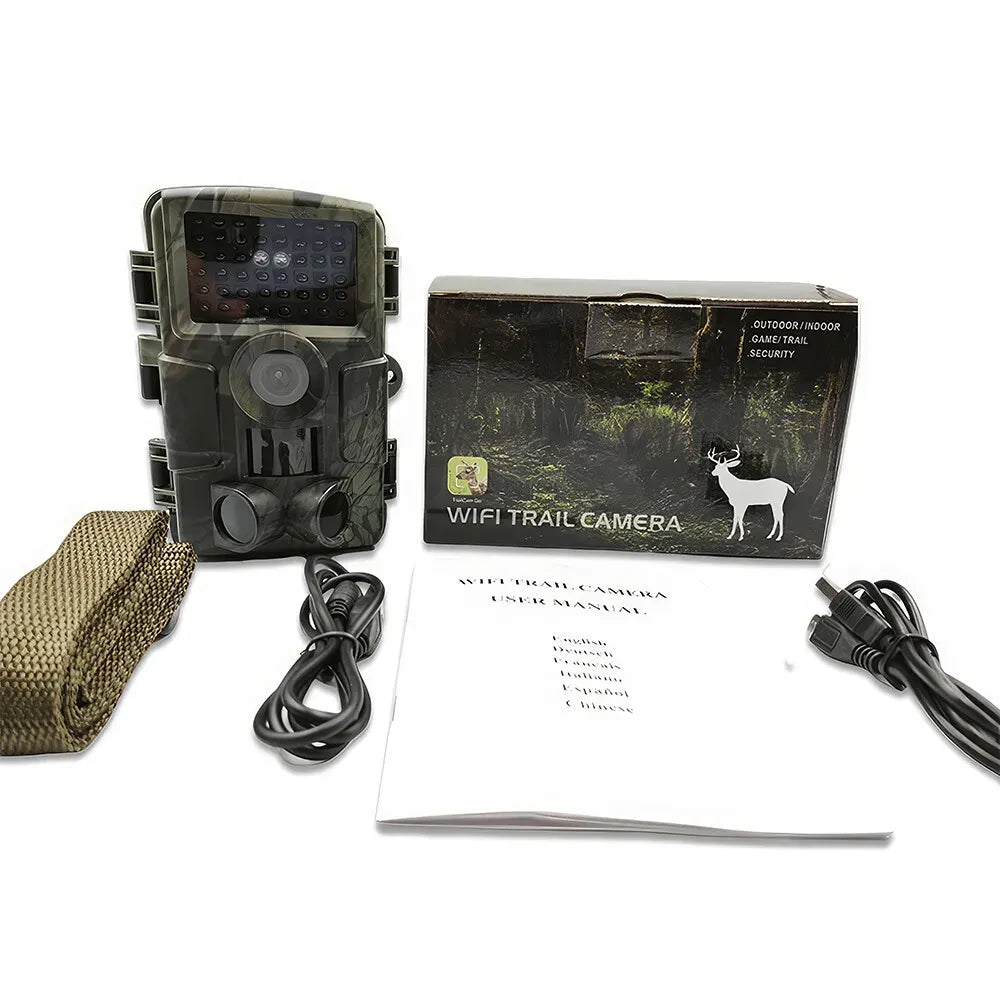 60MP 4K Trail Camera with WiFi & Night Vision