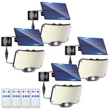 238 LED Solar Motion Sensor Flood Light with Remote, IP65, Black
