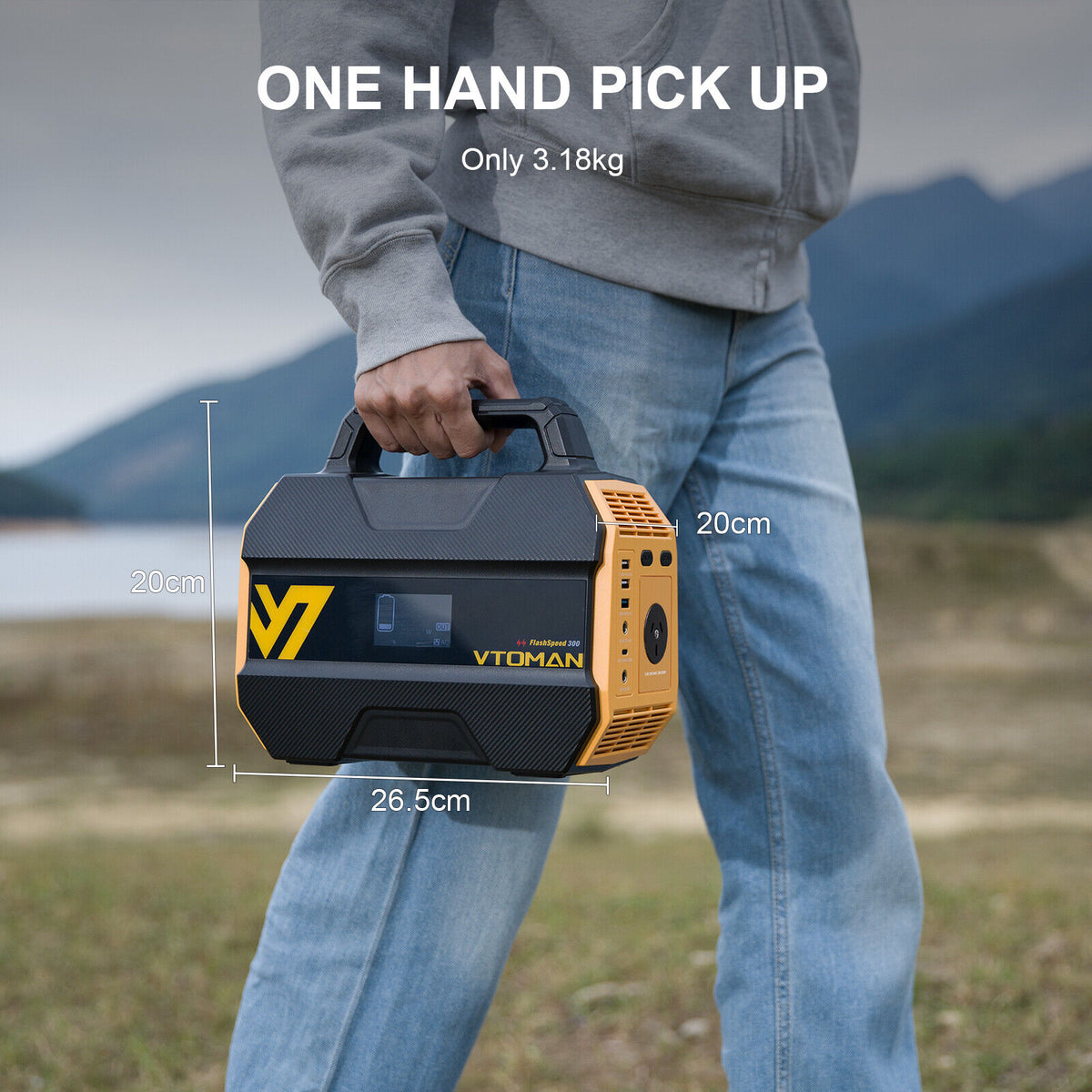 VTOMAN FlashSpeed 300 Portable Power Station, 230Wh LiFePO4, 300W AC