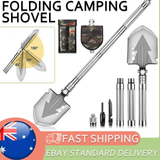 Folding Camping Shovel with Knife, Hammer & Fire Starter, 77cm