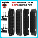 X-BULL Gen 2.0 Recovery Tracks, 2 Pairs with Mounting Pins, Black