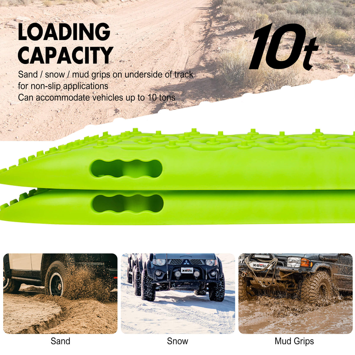X-BULL Gen 2.0 Recovery Tracks, 2 Pairs, Green
