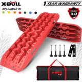 X-BULL Gen 3.0 Recovery Tracks Kit, 1 Pair with Carry Bag & Mounting Pins, Red