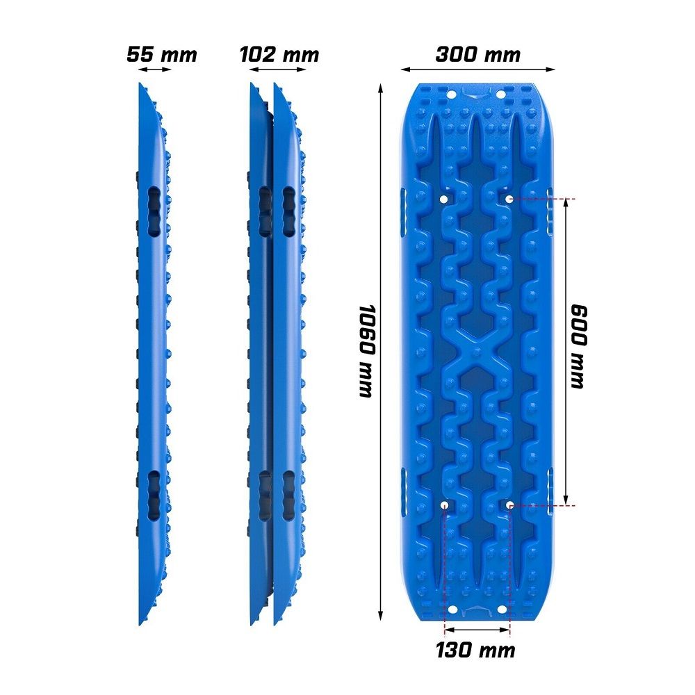 X-BULL Gen 3.0 Recovery Tracks Kit, 1 Pair with Carry Bag & Mounting Pins, Blue