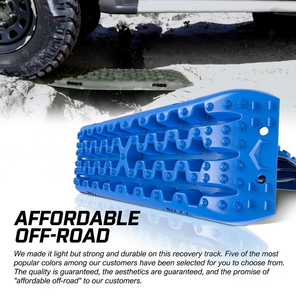 X-BULL Gen 3.0 Recovery Tracks Kit, 1 Pair with Carry Bag & Mounting Pins, Blue