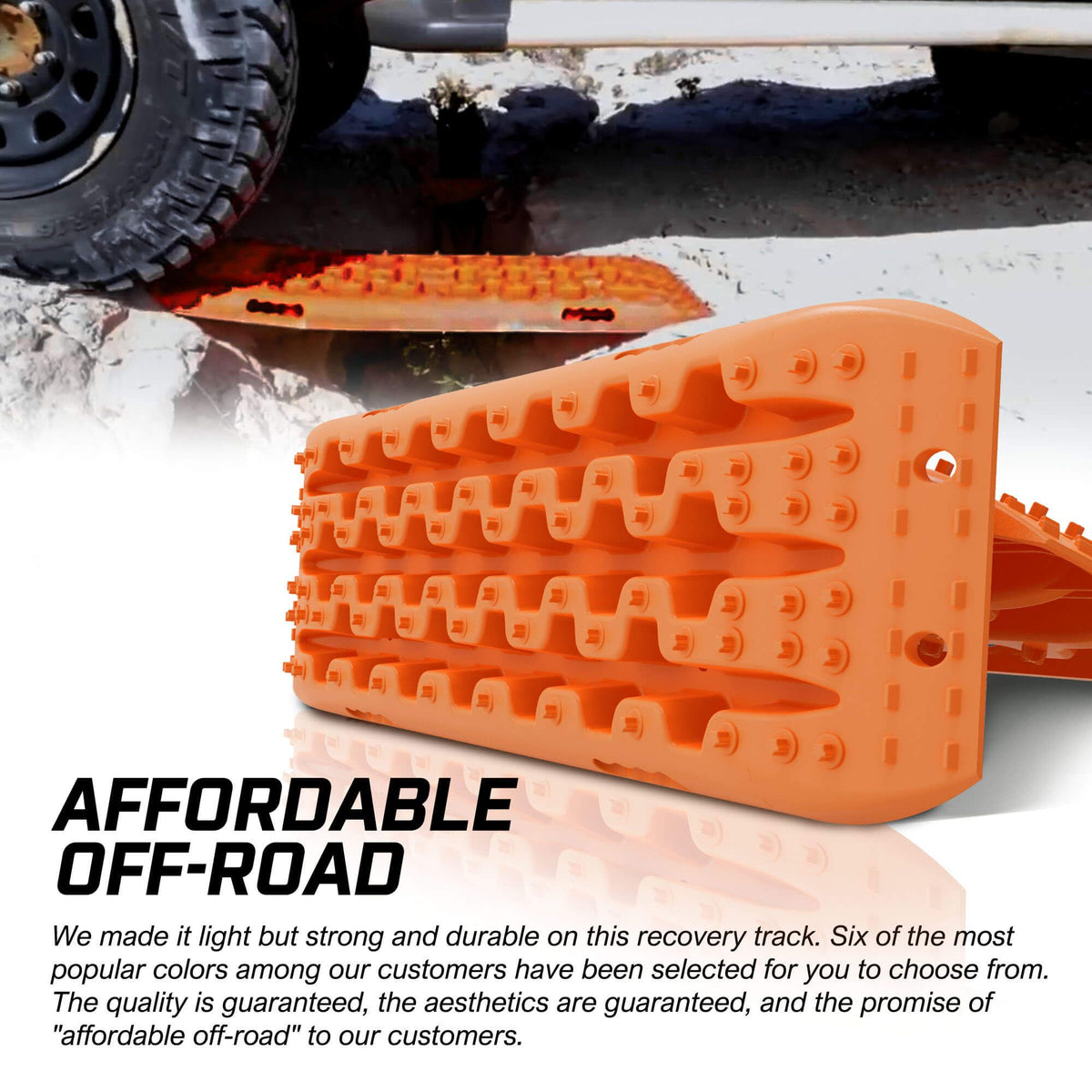 X-BULL Gen 3.0 Recovery Tracks Kit, 1 Pair with Carry Bag & Mounting Pins, Orange