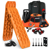 X-BULL Winch Recovery Kit with Gen 3.0 Recovery Tracks & Mounting Pins, Orange