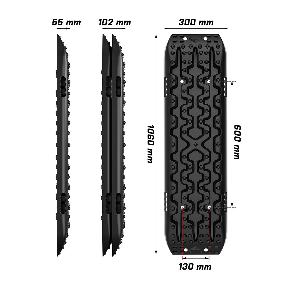X-BULL Gen 3.0 Recovery Tracks, 2 Pairs, Black