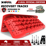 X-BULL Gen 2.0 Recovery Tracks, 1 Pair with Mounting Pins, Red