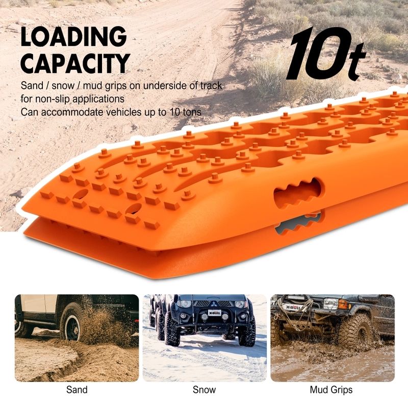X-BULL Gen 2.0 Recovery Tracks, 1 Pair with Mounting Pins, Orange