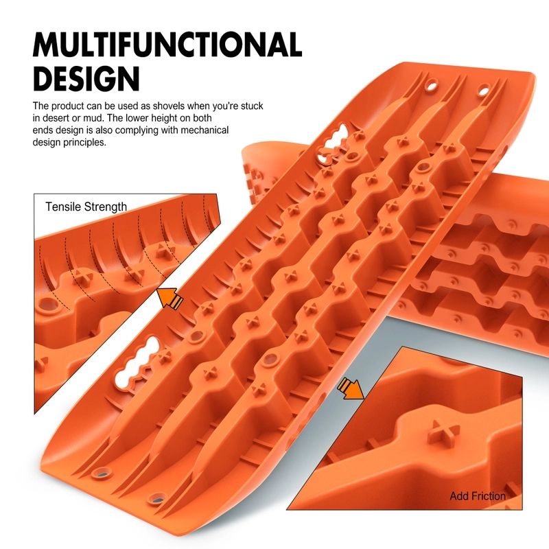 X-BULL Gen 2.0 Recovery Tracks, 1 Pair with Mounting Pins, Orange