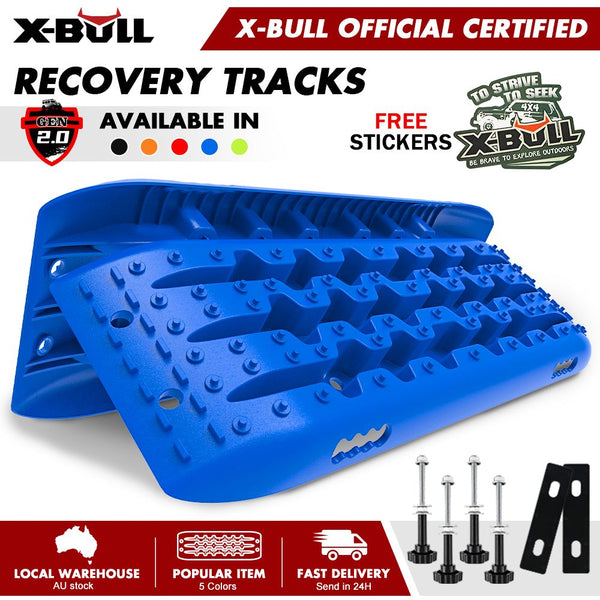 X-BULL Gen 2.0 Recovery Tracks, 1 Pair with Mounting Pins, Blue