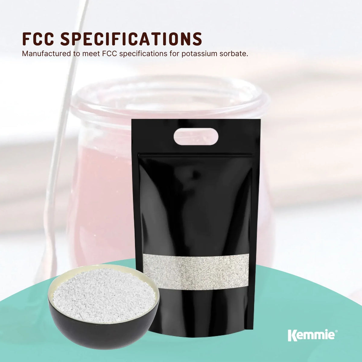 Kemmie Potassium Sorbate Granules, E202 Preservative, 20kg