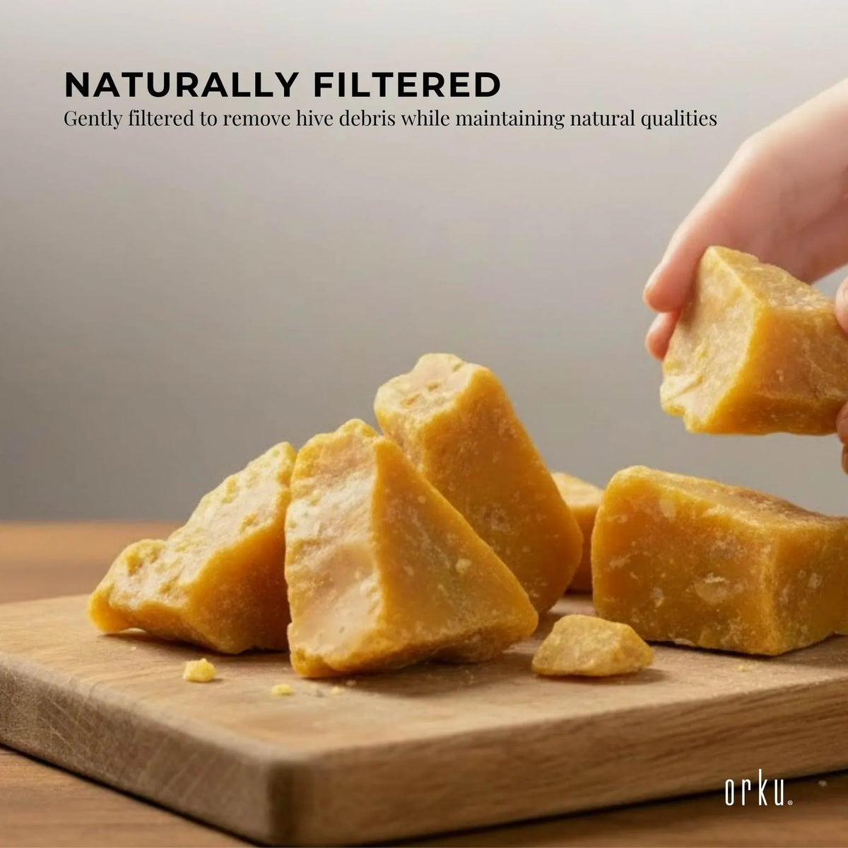 Orku Australian Beeswax Chunks, Raw Unrefined, 5kg
