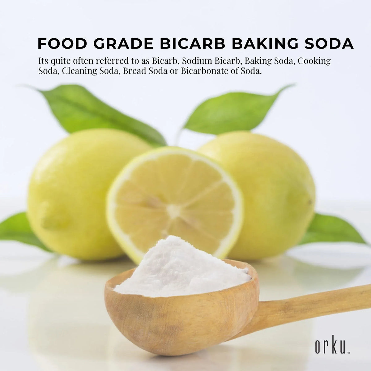 Orku Sodium Bicarbonate, Food Grade, Aluminium Free, 5kg Tub