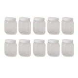 Plastic Honey Jars with Lids, Square, 250g, 10 Pack