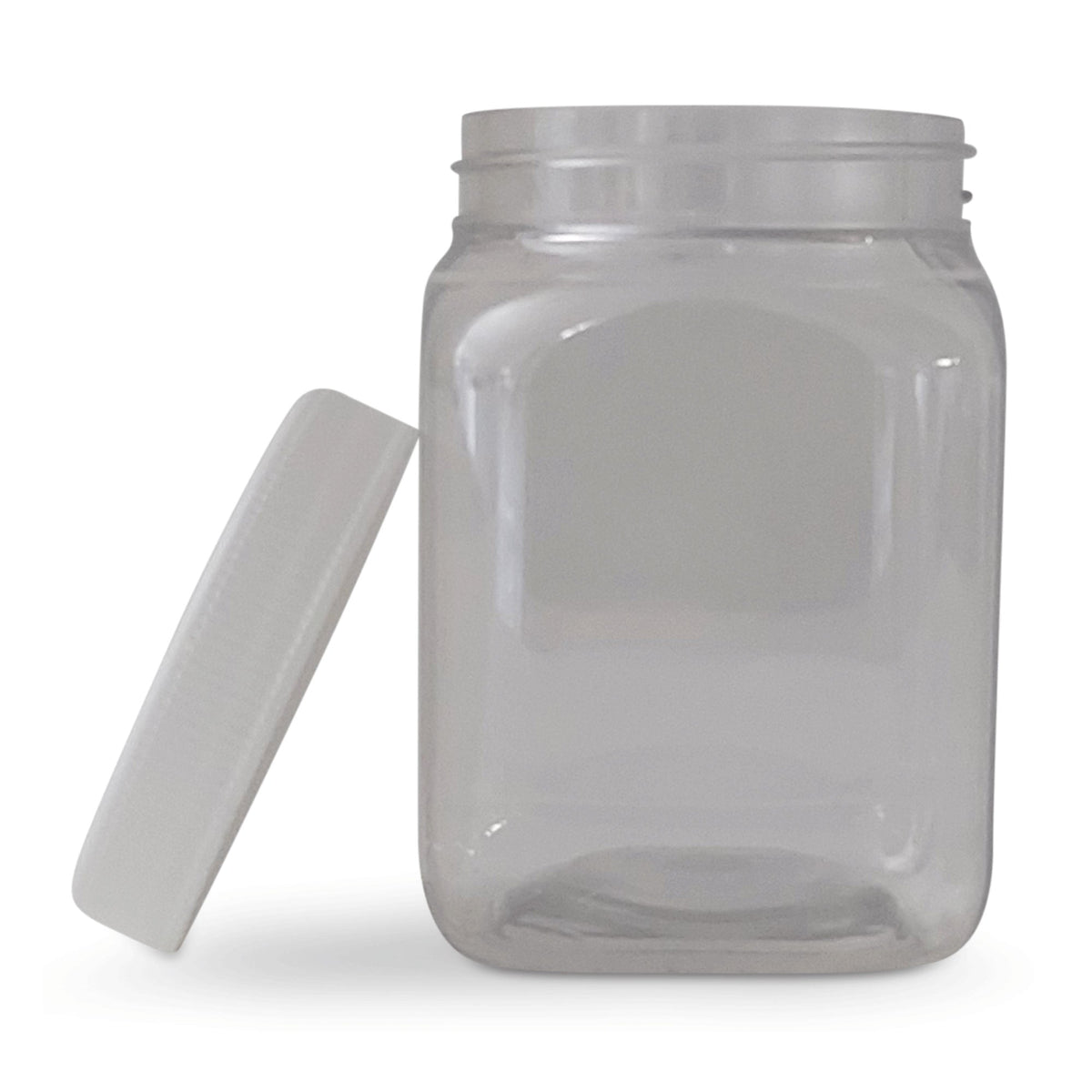 Plastic Honey Jars with Lids, Square, 250g, 10 Pack