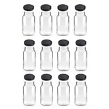 Flint Glass Jars with Twist Lids, Round, 500ml, 12 Pack