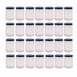Flint Glass Jars with Twist Lids, Round, 250ml, 28 Pack