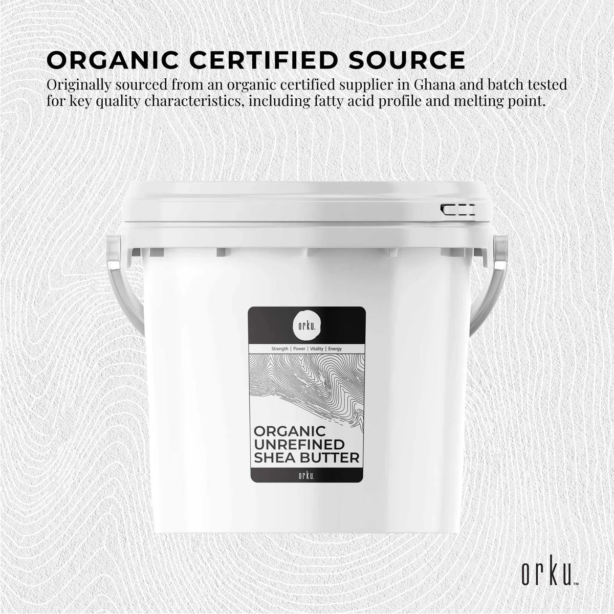 Orku Organic Unrefined Shea Butter, Raw Chunks, 3kg Tub