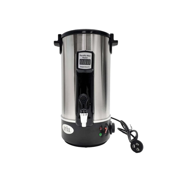 Orku Candle Wax Heater with Core Heating Tap, 10L, Silver