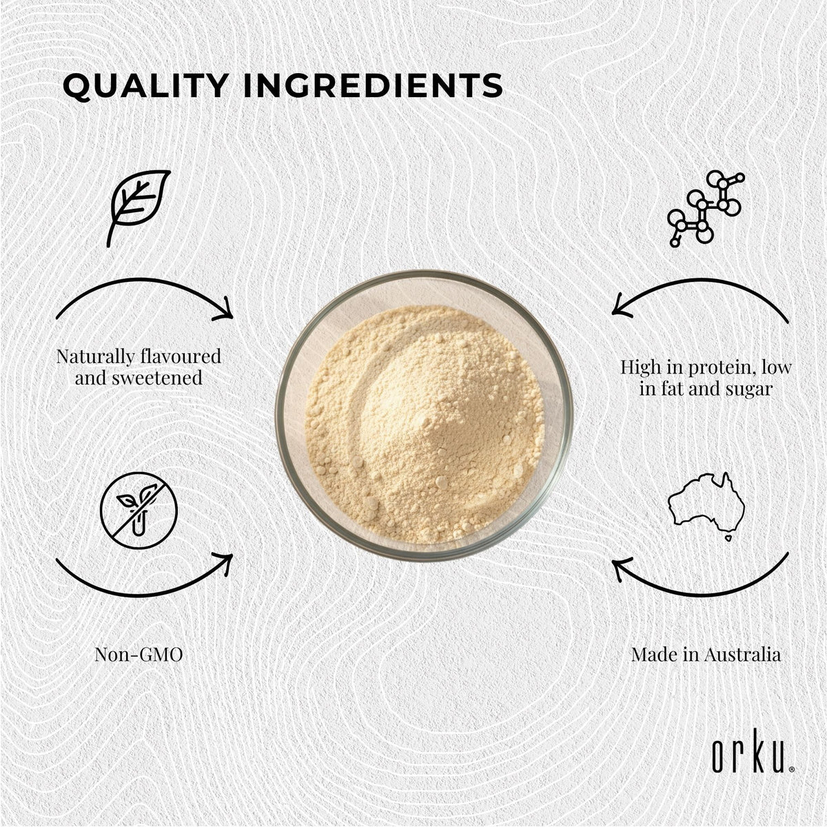 Orku Whey Protein Isolate, Vanilla, 2kg